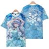 Fashion Anime Game Genshin Impact 3D Printed Men's T-shirt Summer Casual Short Sleeved Top Personalized Harajuku Round Neck Clothing