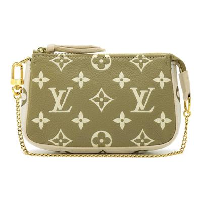 Клатч Pochette Accessoires Classic Monogram Embossed Chain Shoulder Mini Женский Бежевый/Розовый