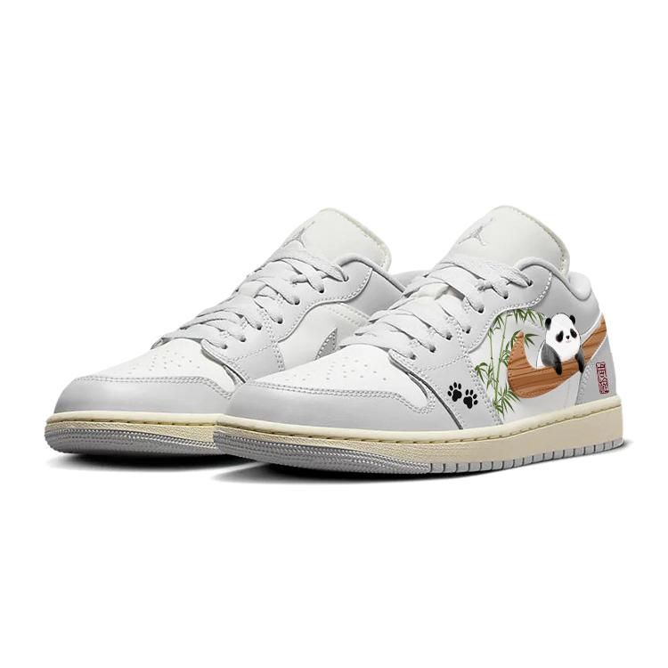Jordan Air Jordan 1 Vintage Basketball Shoes Women's Low top Gray/White DC0774-103(Team56-)