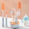 3Pcs/set Long Handle Baby Bottle Brush Silicone Drying Rack Durable Cleaning Brush  Baby Bottle