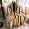 Luxury Ethnic Style Faux Cashmere Scarves Winter Women's Pashmina Shawls Warm Blanket Wraps Female Scarf Brand Thick Headscarf
