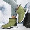 Ladies' Winter Fashionable Anti Slip Wear-resistant and Warm High Top Cotton Shoes with Added Fleece Outdoor Snow Boots