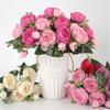 30CM Fake Rose Silk Peony Artificial Flowers Cheap Festival Decor Vases Filler Home Room Wedding Bridal Bouquet Indoor Scrapbook