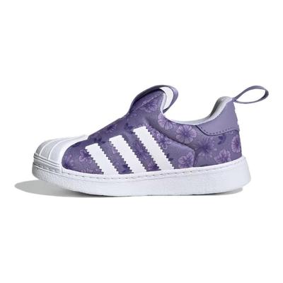 Originals Superstar 360 Удобные Повседневные Низкие Кроссовки для Ходьбы Детская Обувь Фиолетовый Белый FZ5608