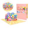 Birthday Greeting Card 3D Popup Gift Card Folding Balloon Cake Cards with Envelope Small Card for Women Mom Wife Husband
