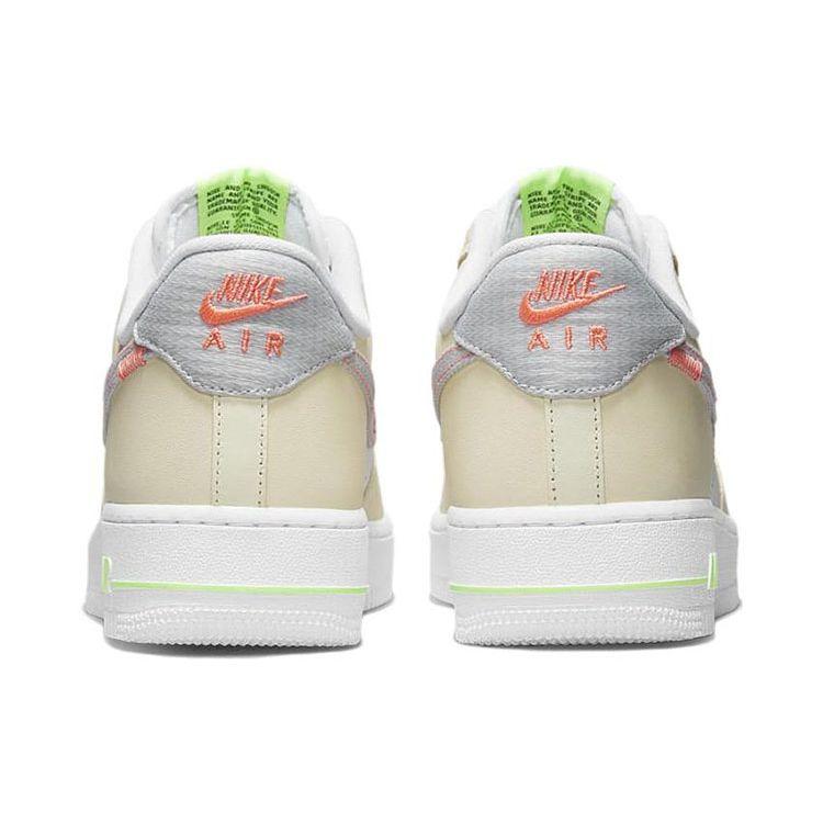 Nike Air Force 1 07 LV8 Just Stitch It - White Shade Green Unisex Sneakers Cream Peak-White Coconut-Milk FB1852-111