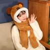 Soft Plush Capybara Scarf Warm Kapibara Gloves Cartoon Capibara Hat  Outdoor