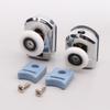 2Pcs 23/25Mm Shower Door Top Rollers Zinc Alloy Double-Wheel Sliding Shower Door Roller Bearing Wheel Runners Replacement