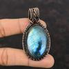 Labradorite Copper Pendant Copper Wire Wrapped Jewelry Gemstone Pendant Handmade Labradorite Jewelry Wire Wrapped Pendant Jewelry For Gifts