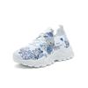 Женские повседневные плетеные сетчатые спортивные удобные и дышащие кроссовки для бега с цветочной шнуровкой