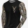 Мужская футболка с длинным рукавом, камуфляжный принт, маскировка, для весны и осени, верх с круглым вырезом для охоты на открытом воздухе, модная женская одежда, пуловер, уличная мода