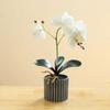 Realistic Artificial Orchid Flower Bonsai 8 Flowers Fake Orchid  Home Garden Decoration