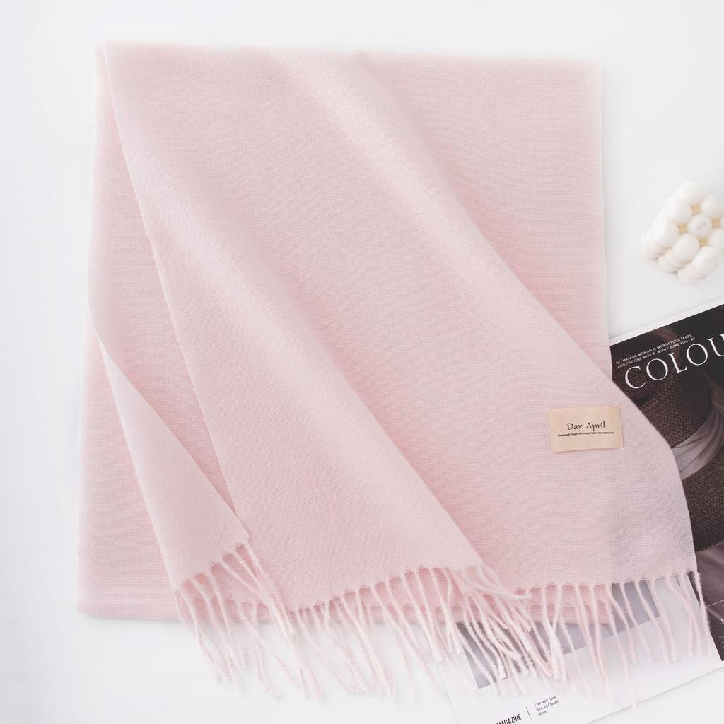 Solid Color Imitation Cashmere Scarf Women's Winter Warm Shawl Neck Scarves