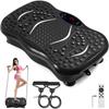 Vibration Plate Exercise Machine with LCD, 3-Level Massage, Bluetooth, USB Music & Smart Watch – 350Lbs Capacity Full Body Fitness Platform
