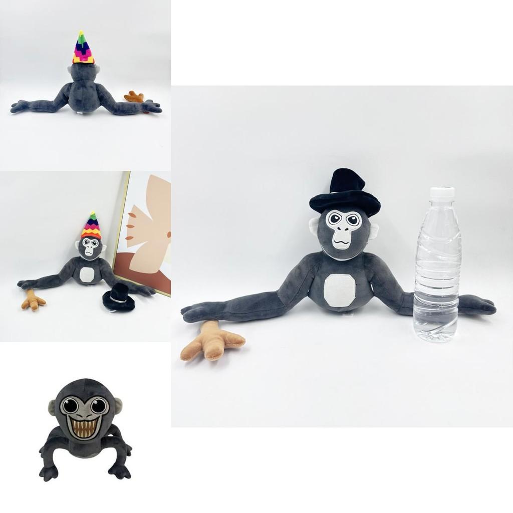 Новая плюшевая игрушка Gorilla Tag Monke, мягкая кукла с шляпой, высотой 25 см