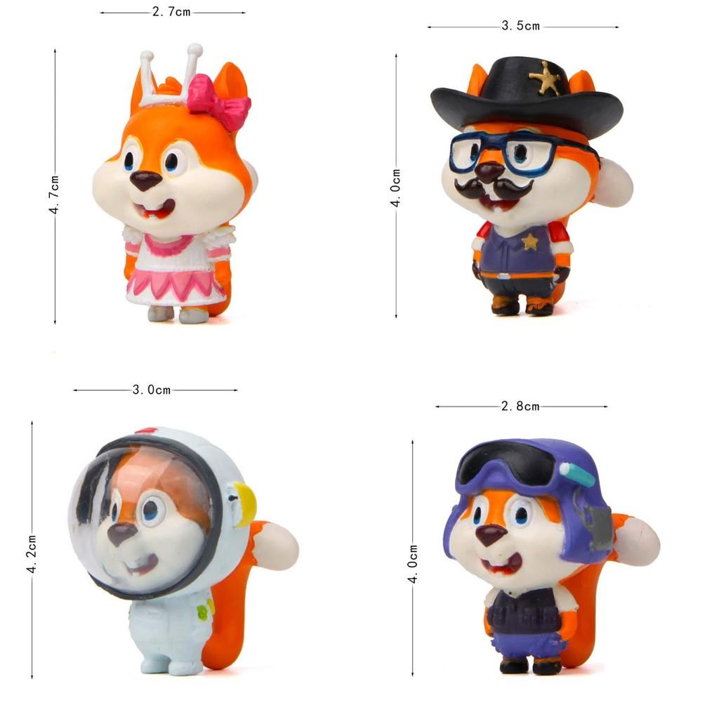 Astronaut Pilot Squirrel Pvc Figurine For Creative Garden Micro Decor Landscape