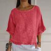Women's Short Sleeve Top Spring Summer Crew Neck Blouse Casual Loose Fit Pullover Shirt for Daily Office Party Travel