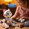 Новый Интеллектуальный Ходячий Робот-Кот Игрушка с Пультом Дистанционного Управления, Электрический Мяукающий Питомец Подарок для Мальчиков Девочек Детей на День Рождения Рождество Оснащен Динамическим Освещением