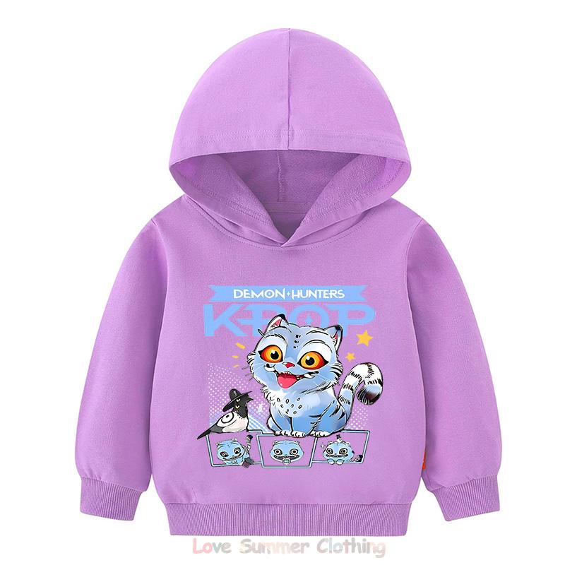 Худи K-pop «Охотники на демонов» для девочек 4-14 лет, принт HD, 100% полиэстер, пуловер, повседневная толстовка для девочек, осень, много цветов, оптовая скидка