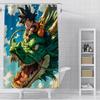Shower Anime For G-Gokus Curtain Waterproof Polyester Fabric Paint Colorful Bath Curtains Home Bathroom Decor Curtain With Hook