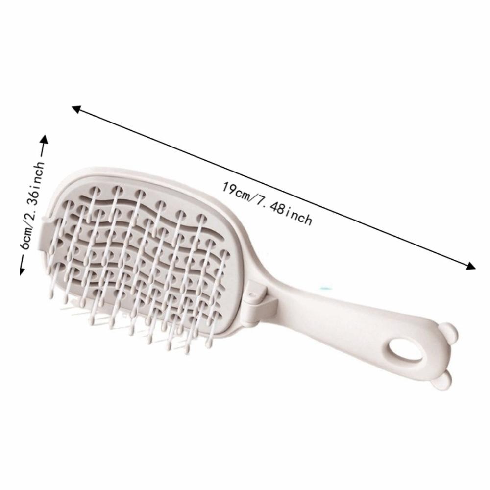 Self Clean Volumize Hair Brush Anti Static Scalp Massage Comb Foldable Massage Comb Travel
