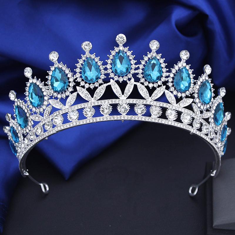 Винтажная корона-капля для королевы, свадебная, для выпускного бала, украшение для волос, тиары для невесты, косплей, аксессуары для головы