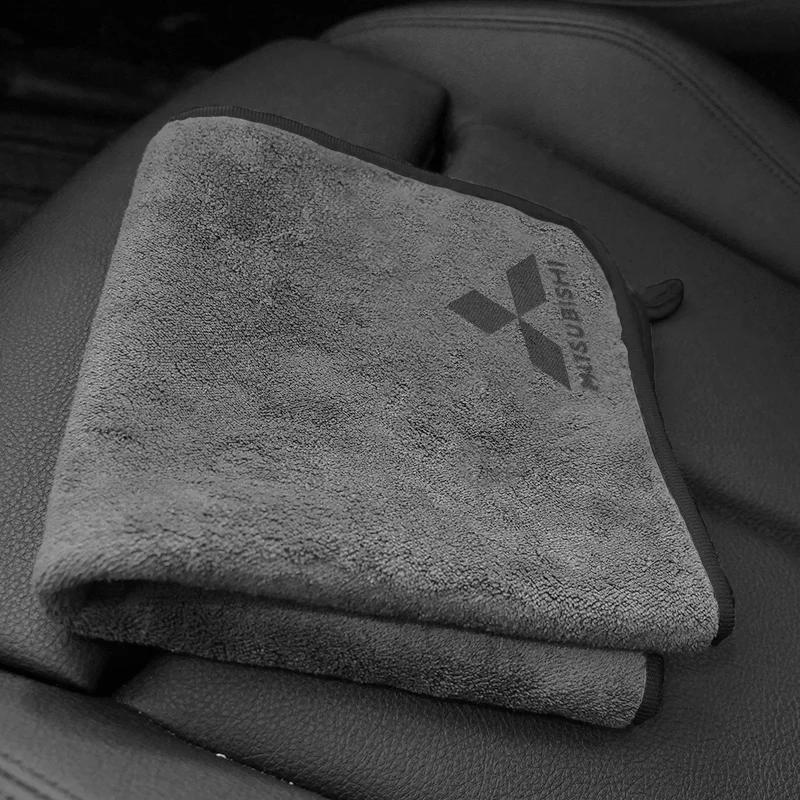Microfiber Towel Car Wash Cloth Auto Cleaning Drying Cloth Accessories For Mitsubishi Lancer 9 Outlander Pajero ASX EX L200 Colt