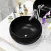 Round Black Ceramic Sink - VIDAXL - 40 X 15 Cm - Modern and Trendy Design
