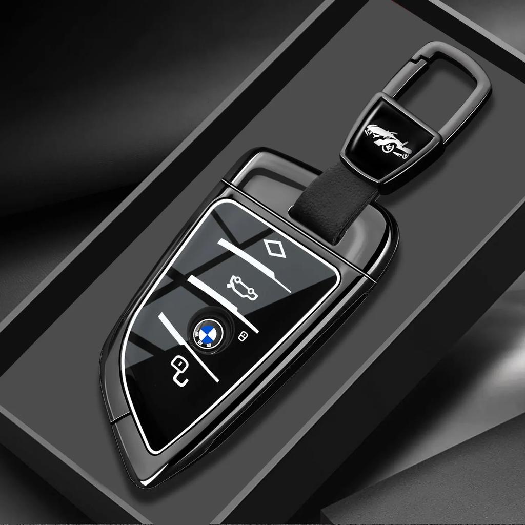 Чехол-брелок из цинкового сплава для ключа автомобиля BMW X1 X3 X4 X5 F15 X6 F16 G30 7 Серия G11 F48 F39 520 525 f30 118i 218i 320i Автоаксессуары
