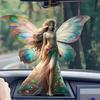 Автомобильная подвеска 2D акриловые разноцветные бабочки сказочный шарм украшение для автомобиля зеркало заднего вида подвесное украшение