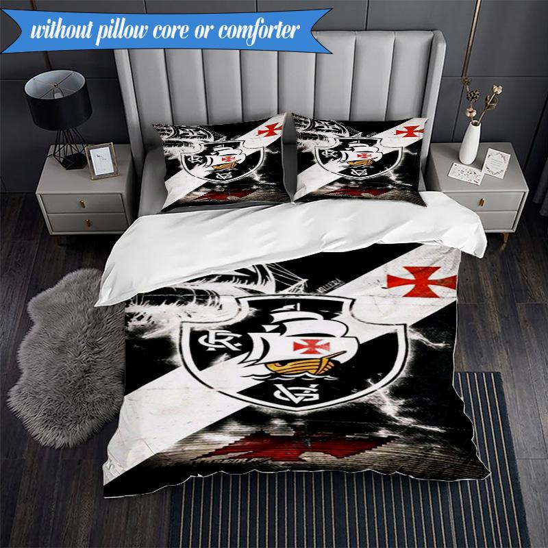 Football Club Emblem 3pcs K-pop music group Bedding set,Ideal for Bedroom, Dormitory,Including Duvet Cover And 2pcs Pillowcases,Fan gifts