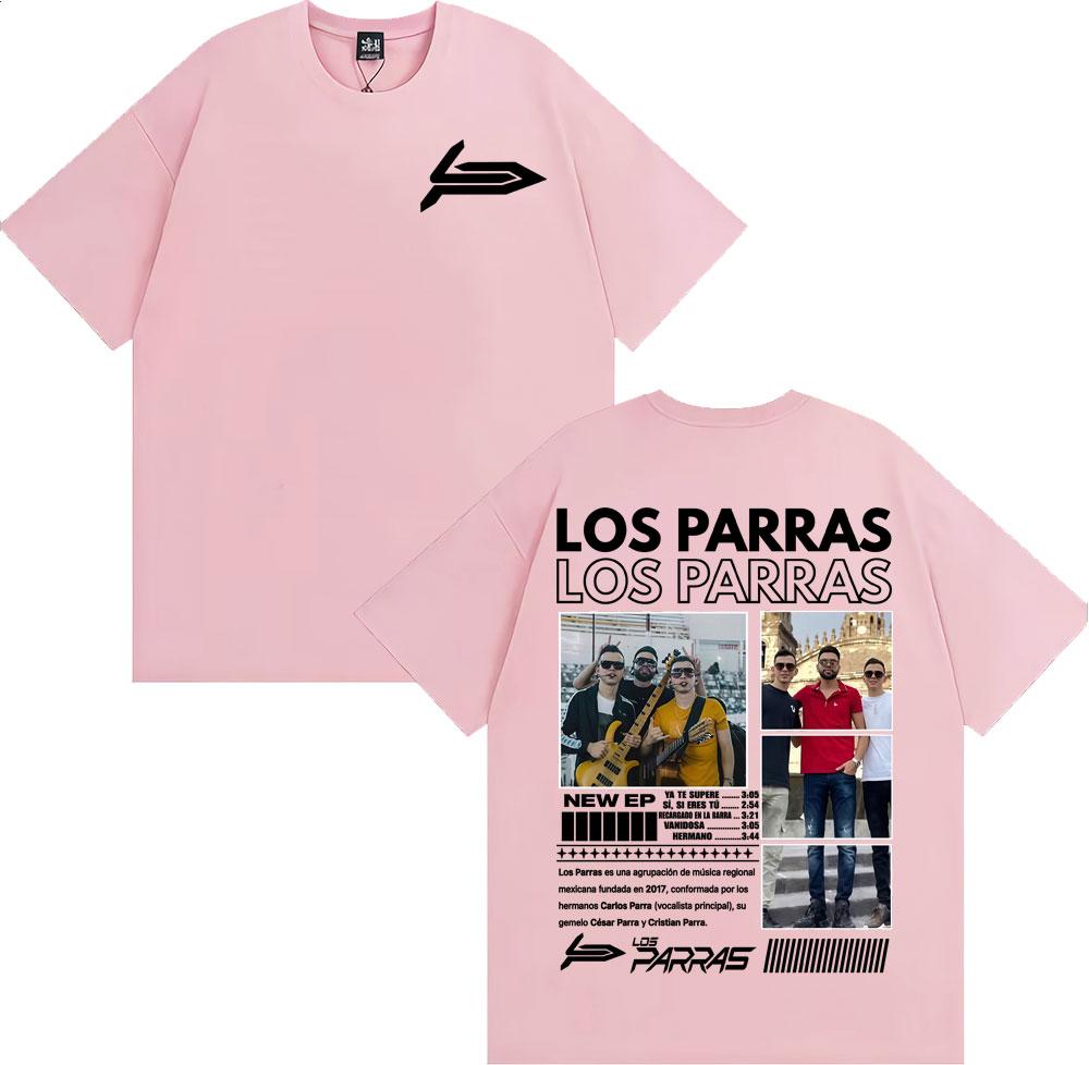 Rock Band Los Parras Tour 2025 Graphic T Shirts Unisex Women Fashion Hip Hop Streetwear Tshirt 100 Cotton Loose Oversized T Shirt