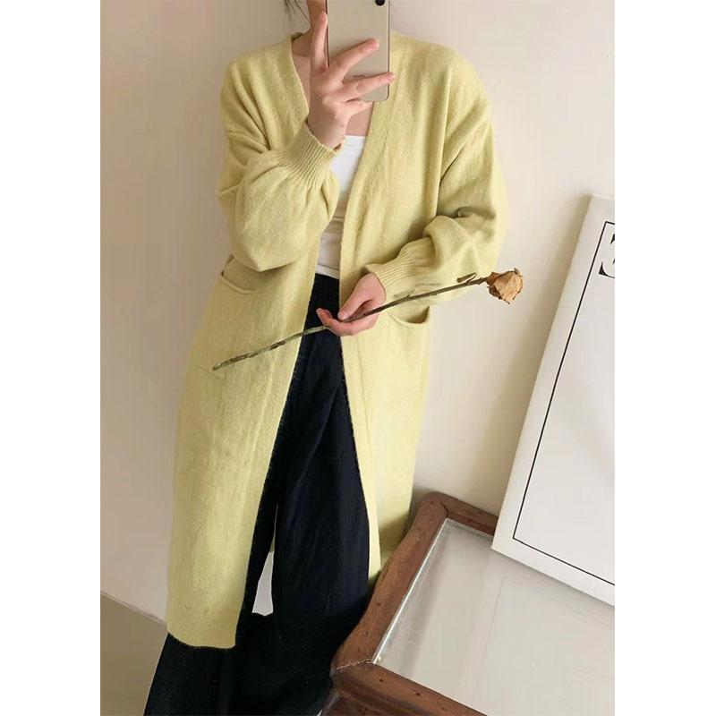 Весенне-осенний женский свитер, кардиган, топы, ленивая мягкая вязаная куртка-кардиган, свободный свитер средней длины