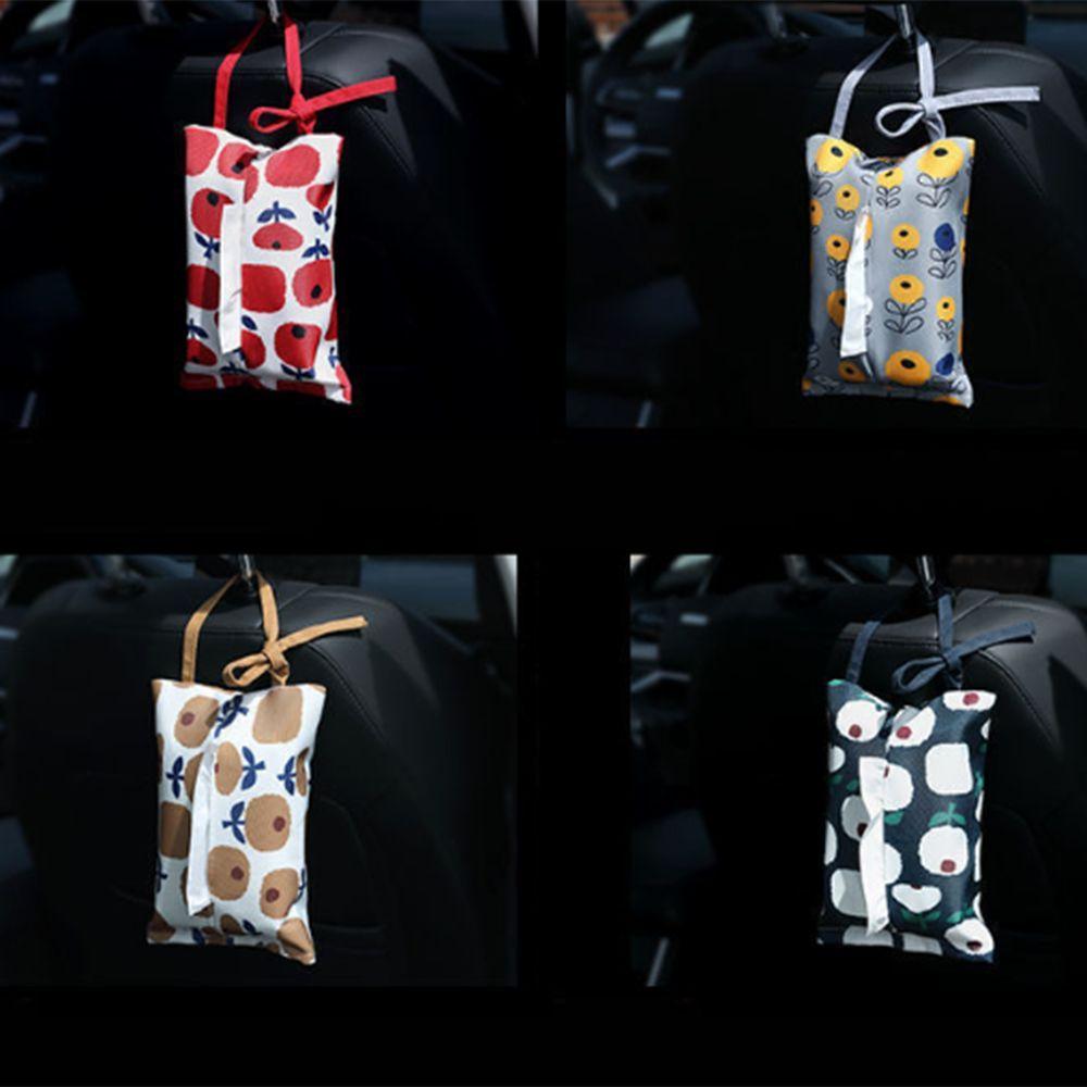 Pastoral Style Car Tissue Case Portable Tissue Container Fashion Napkin Paper Bag  Home