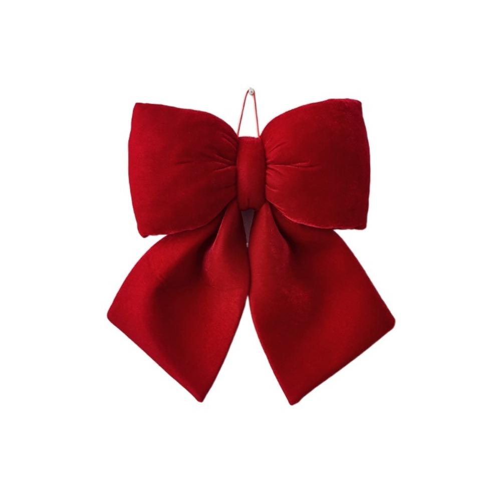 Винтажный Рождественский Красный Бант Подвеска Фланелевый Бант Подвеска для Подвешивания Рождественские Принадлежности для Вечеринки