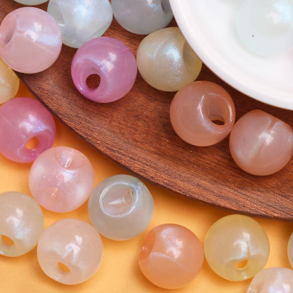 10 шт. блестящие круглые бусины с косыми отверстиями, материалы для самостоятельной работы, для сережек, ожерелий, маркировки ювелирных изделий