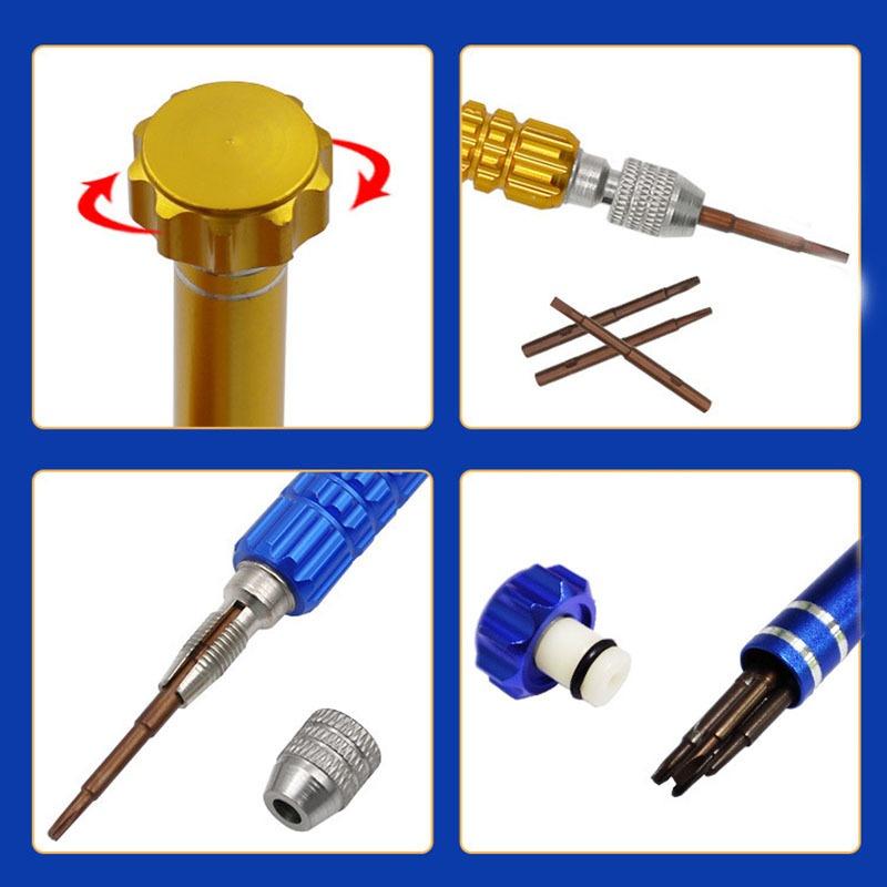 Алюминиевая отвертка «пять в одном», отвертка для разборки сотового телефона, комбинированный набор инструментов для ремонта компьютерной камеры, часов, очков