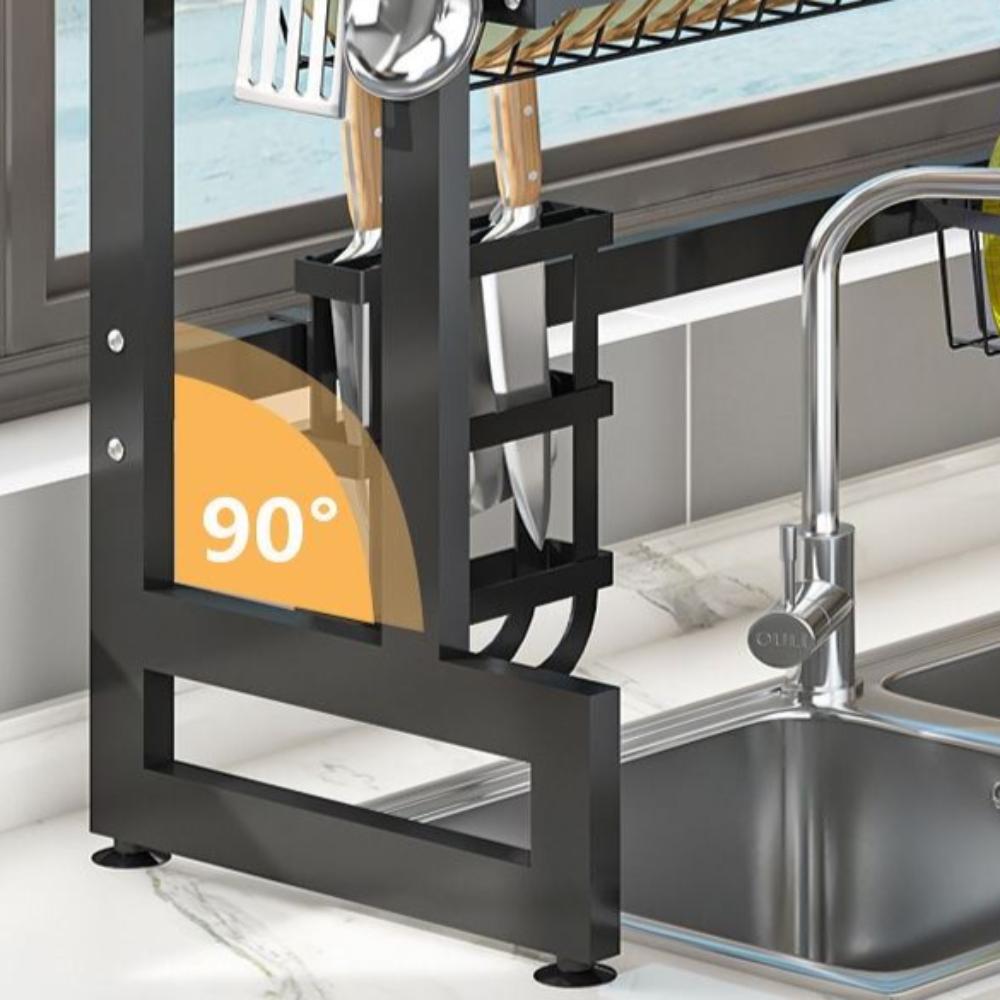 Дверца шкафа Полка для мойки Сушилка для посуды Полка для хранения на кухне Одинарная двойная полка для желоба Над раковиной Организация хранения на кухне