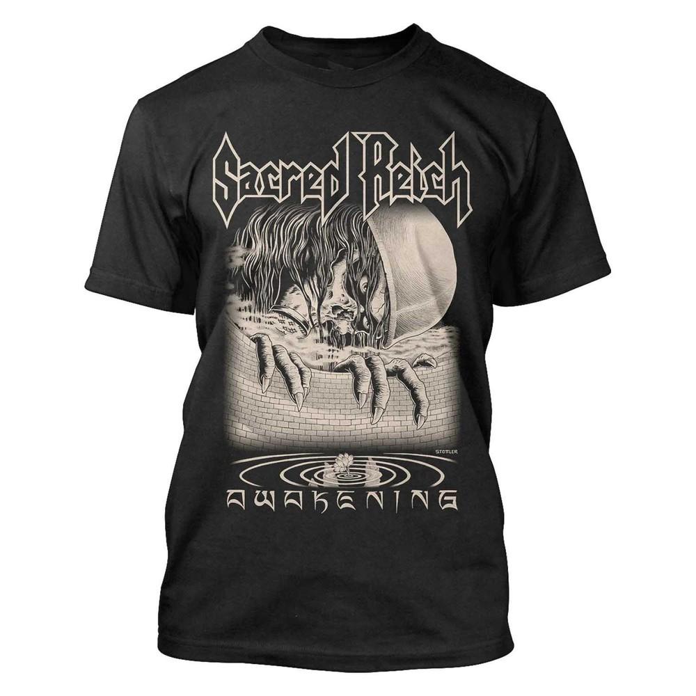 Горячая футболка унисекс из хлопка Sacred Reich - Awakening, полный размер, HT047
