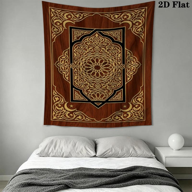 Muslim Wall Tapestry Aesthetic Wall Hanging Printed Fabric Blanket Decorative Tapestries for Bedroom Living Room Home Decor