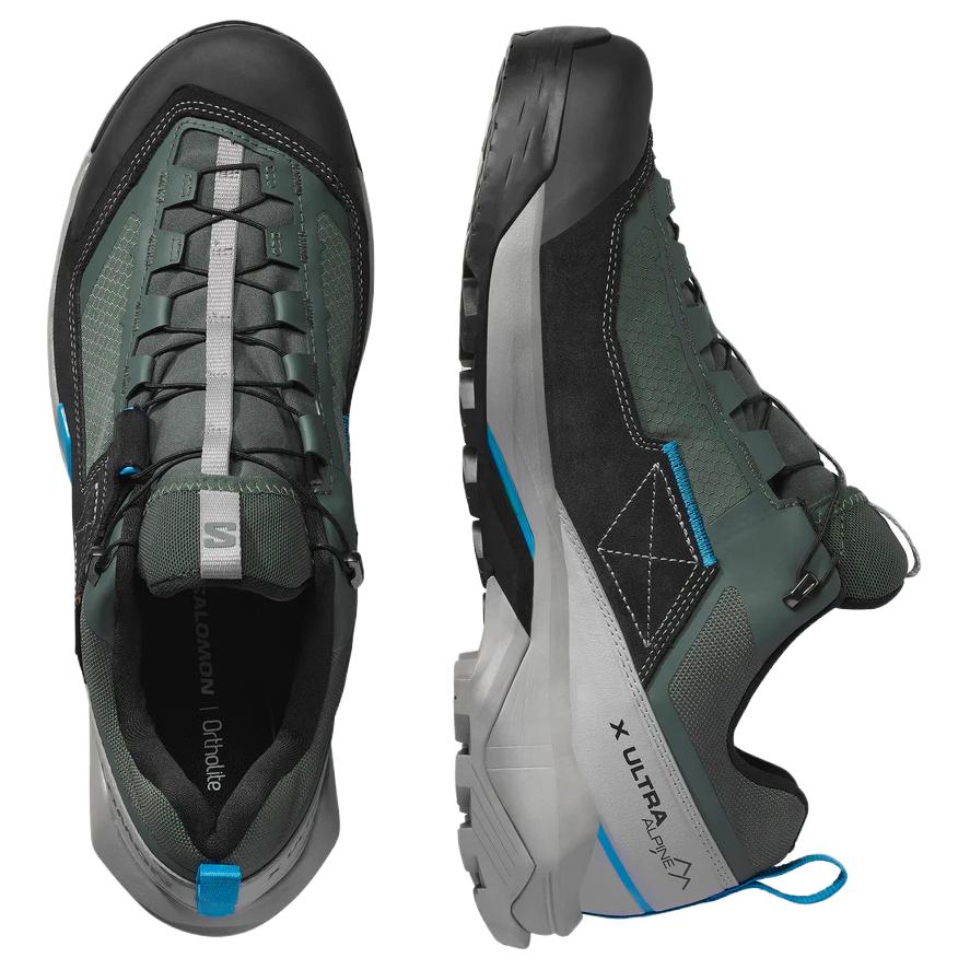 SALOMON X Ultra Alpine Кожа Мода Удобная Амортизация Водонепроницаемая Поддержка Низкий Верх Походная Обувь Мужская Походная Обувь Серо-Синяя 478149
