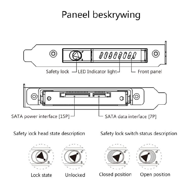 PCI-корпус для одного жесткого диска со встроенным кронштейном для извлечения твердотельного диска 2,5 дюйма SATA