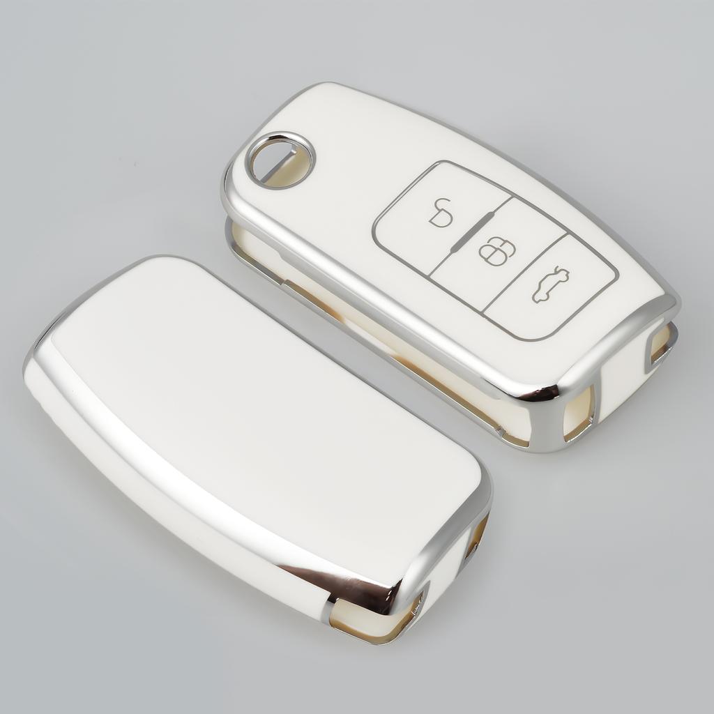 XFVD7 Tpu Car Key Case Cover For For Ford Focus 2 MK2 Fiesta Mondeo Galaxy Falcon Territory Ecosport Kuga Escape Key Fob Case Keychain
