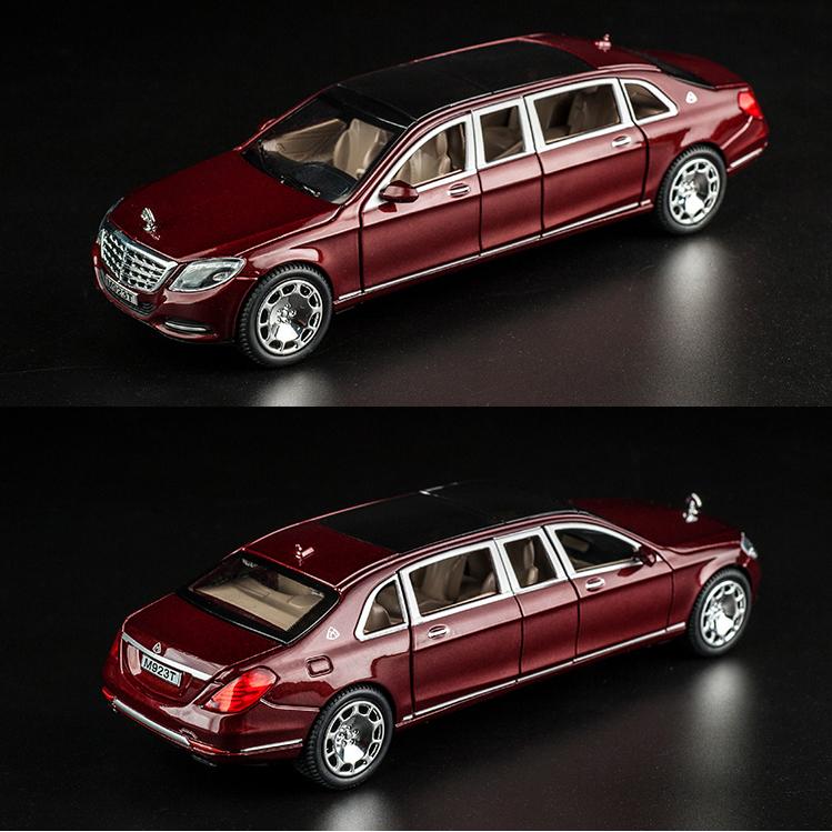 1:24 игрушечных автомобиля S650-лимузин, литая под давлением металлическая модель автомобиля, новый черный игрушечный автомобиль