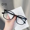 Unisex Blue Light Blocking Glasses Retro Large Frame Clear View Strong Hinge with Brim Eye Protection Clear Bluelight Glasses Spectacles Eyeglasses