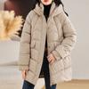 Winter Women Hooded Jackets Thicken Warm Padded Coats Casual Long Parkas Clothes Loose Outerwear