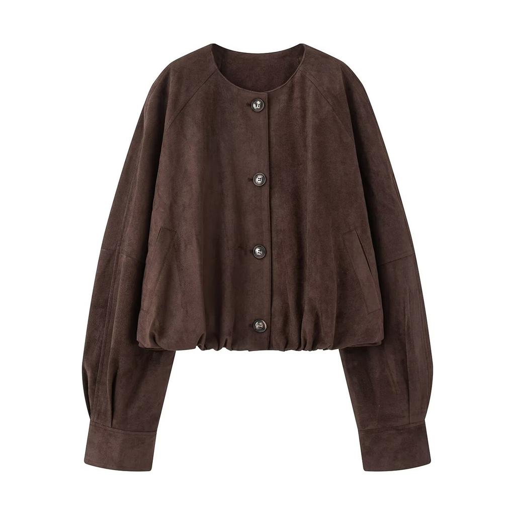 Женская модная куртка с короткими рукавами на пуговицах