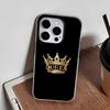 Чехол для телефона с буквами KING Queen Crown для iPhone 17 Air 16 E 15 14 Plus 13 12 11 Pro Max, Желейный, 2 в 1, Защитный чехол
