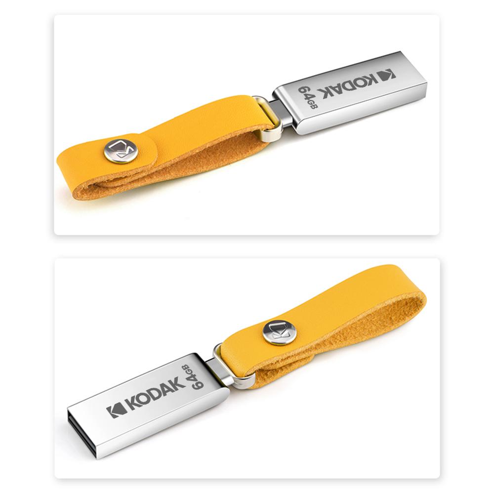Kodak K122 Мини-металлический USB-накопитель USB2.0 Pen Drive 32 ГБ/64 ГБ/128 ГБ со шнурком