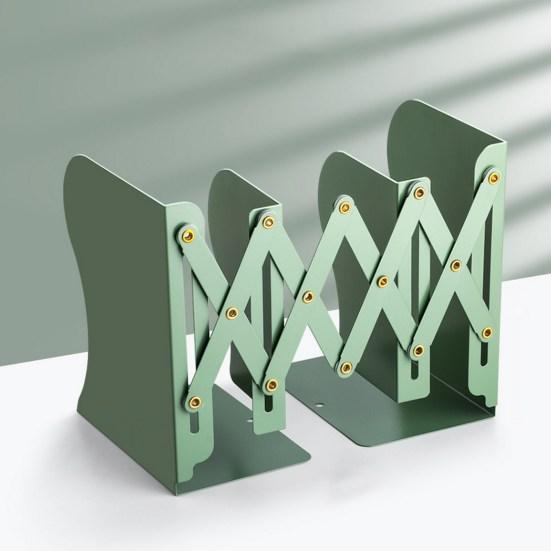 Metal Bookend Retractable Desktop Book Stand Space-saving Book Organizer Holder for Home School Office